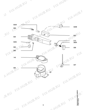 Взрыв-схема холодильника Aeg S2632-5I - Схема узла Refrigerator electrical equipment